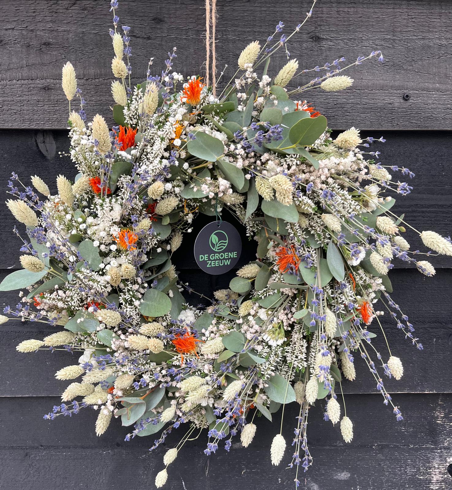 Herfstkrans met warme kleuren