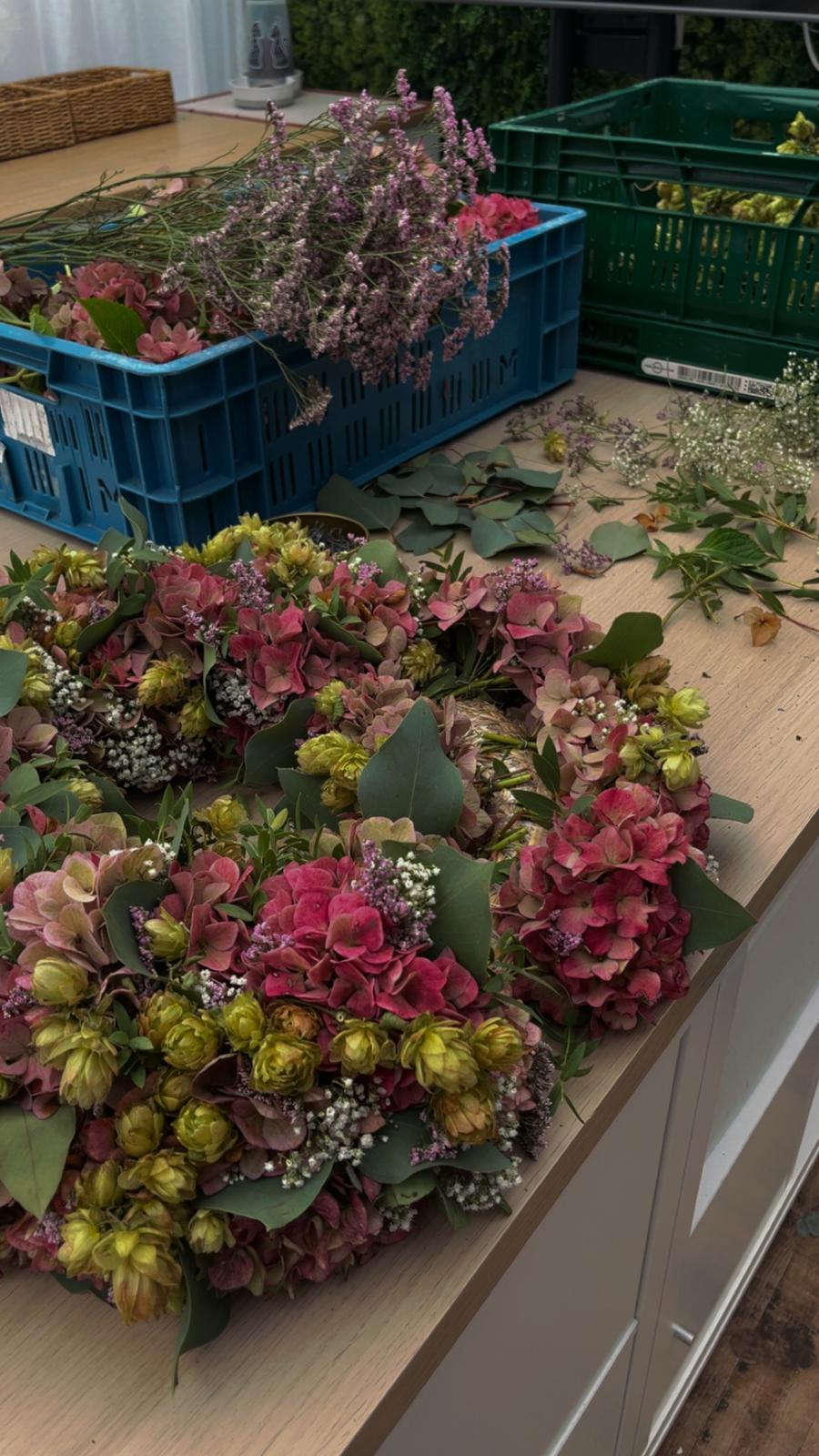 Lavendelkrans met kruiden